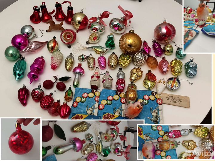 Винтажная Коллекция Ëлочных игрушек ГДР/ссср
