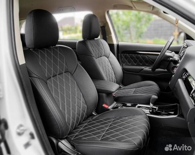 Каркасные чехлы Mitsubishi Outlander 3 Ромб 2