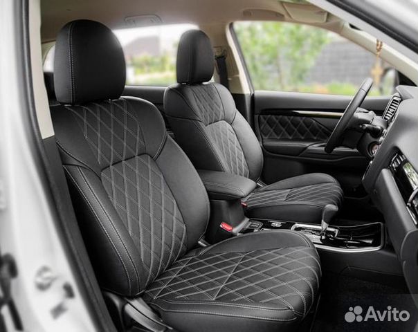 Каркасные чехлы Mitsubishi Outlander 3 Ромб 2