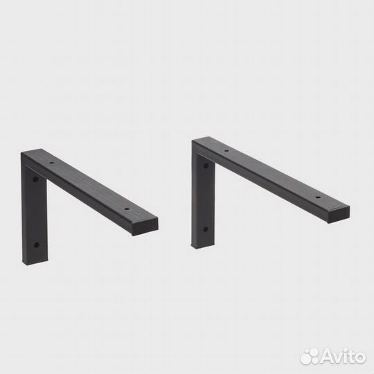 Кронштейн viant Г-образный черный, комплект 2 шт