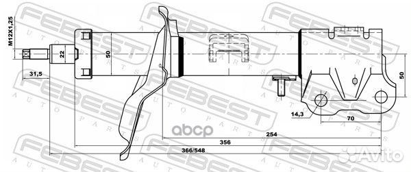 Амортизатор перед прав 04660882FR Febest