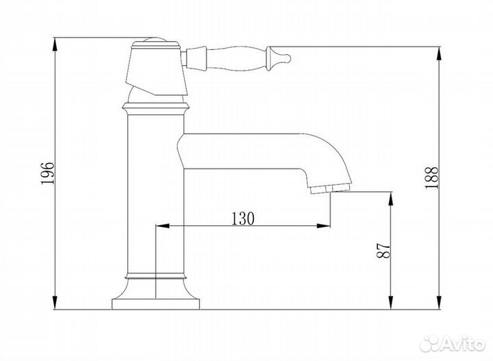 Смеситель boch mann Marbella Nero BM8728 для раков