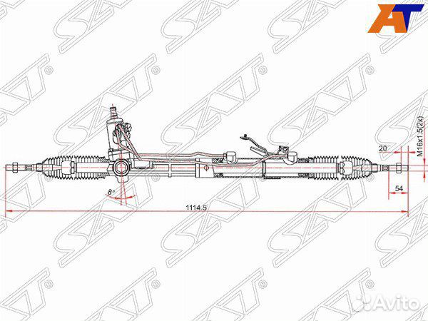 Рейка рулевая hyundai santa FE