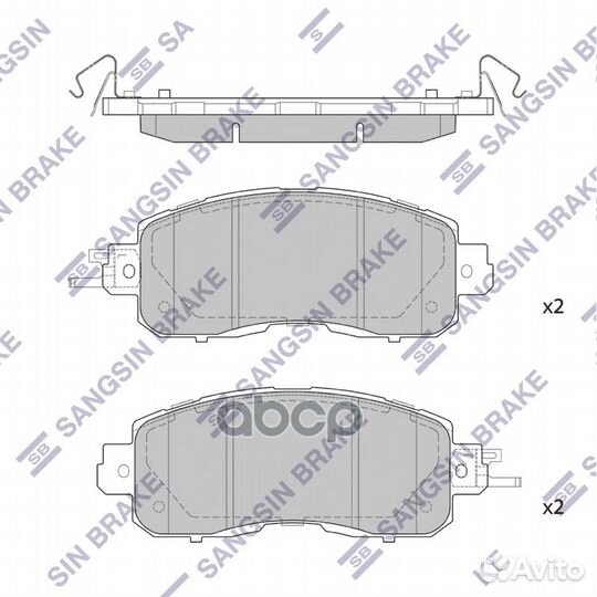 SP1765 колодки дисковые передние Nissan Teana