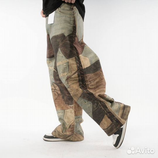 Acne studios джинсы камуфляжные