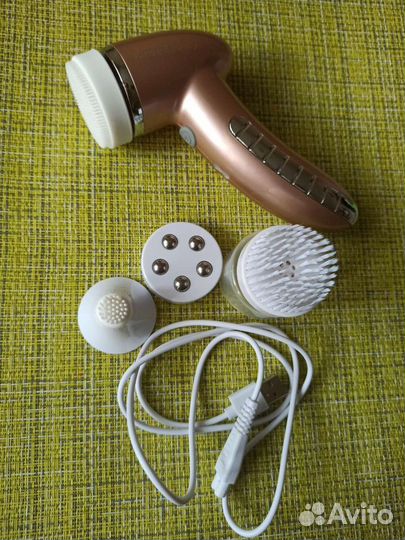 Щётка для лица, массажёр Kinsei Beauty, 4 насадки