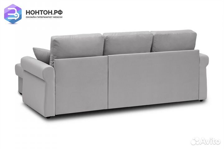 Диван угловой дельфин Лира серый