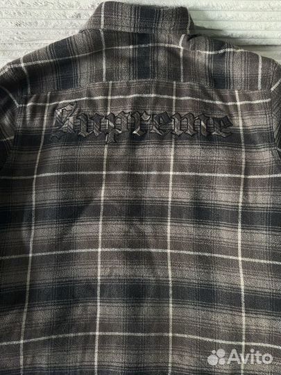 Supreme FW22 Week 13 Shearling Lined Flannel Shirt