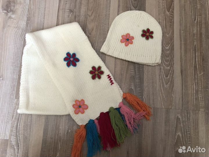 Комплект шапка, шарф (2-4 года)