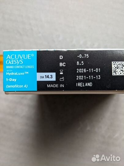 Линзы acuvue oasys 1 day with hydraluxe 90 шт