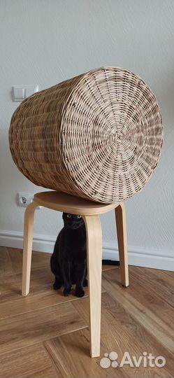 Корзина для белья плетеная