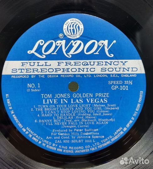 Tom Jones Golden Prize - Live In Las Vegas LP