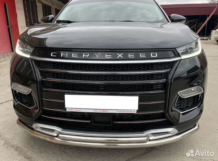 Защита перед бампера двойная Chery Exeed TXL 2020