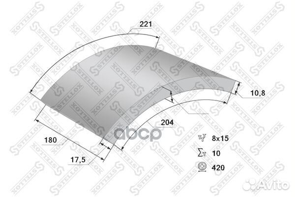 85-00900-SX накладки торм.с заклепк.stdувел.ре