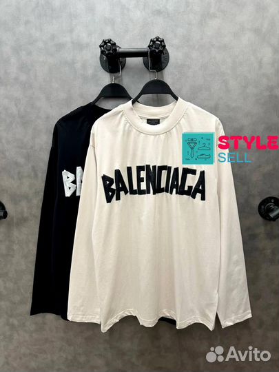 Balenciaga лонгслив оверсайз стильный