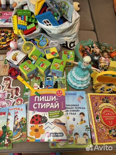 Детские игрушки/книжки/пазлы/сортеры пакетом