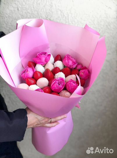 Букет из клубники в шоколаде