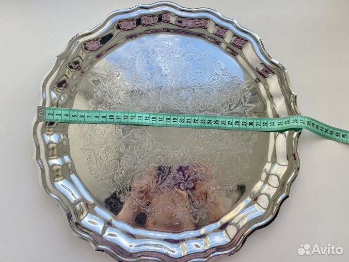 Поднос металлический ажурный большой 80е СССР