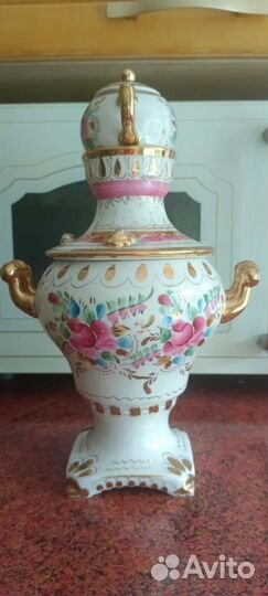Самовар фестиваль розовый Гжель