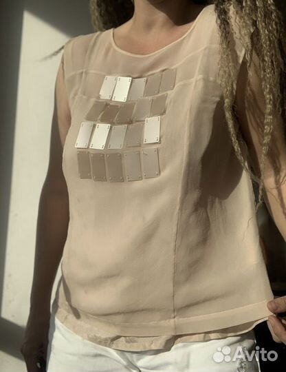 100% шелковый топ premium