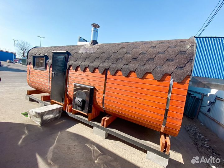 Баня бочка Квадро под ключ