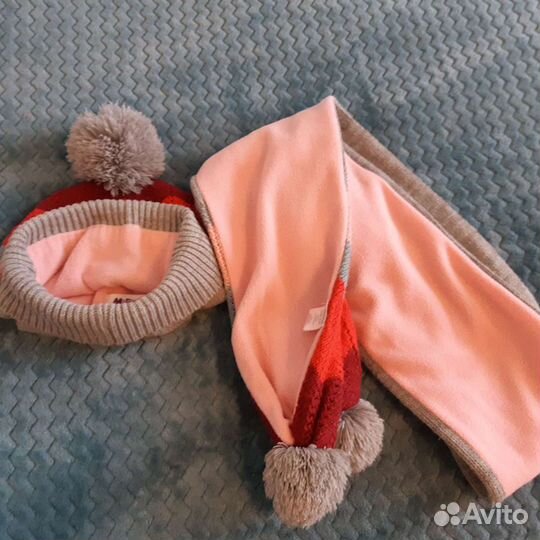 Комплект шапка и шарф для девочки