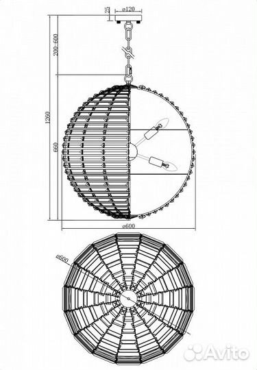 Подвесной светильник Maytoni Palla MOD092PL-08CH