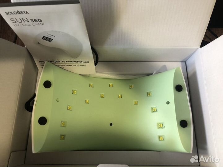 Лампа для сушки лака led / uv лампа solomeya