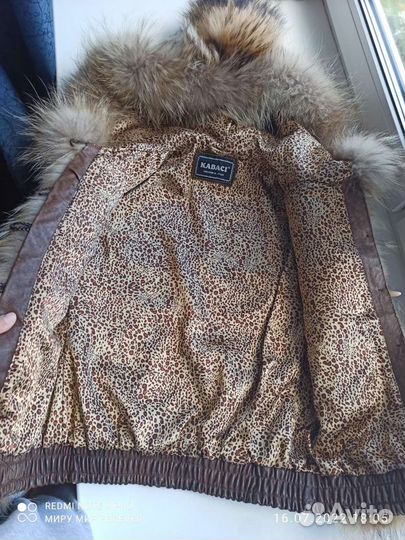 Меховая жилетка, енот, 42-44 размер