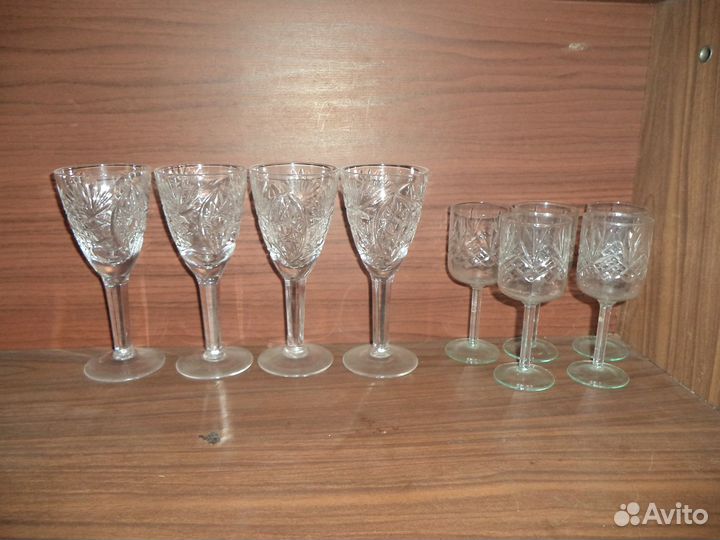 Стаканы, стопки в т.ч. хрустальные