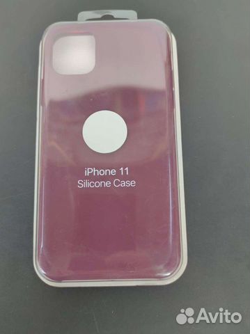 Силиконовый чехол на iPhone 11 вишнёвый