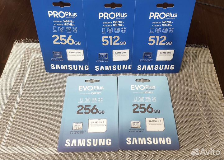 Карта памяти Samsung EVO+ Pro 128/256/512 оригинал