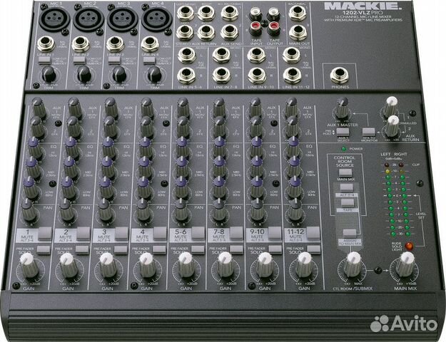 12 канальный микшер пульт mackie 1202-VLZ PRO USA