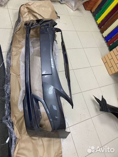 Бампер Солярис 2014 цвет SAE carbon grey