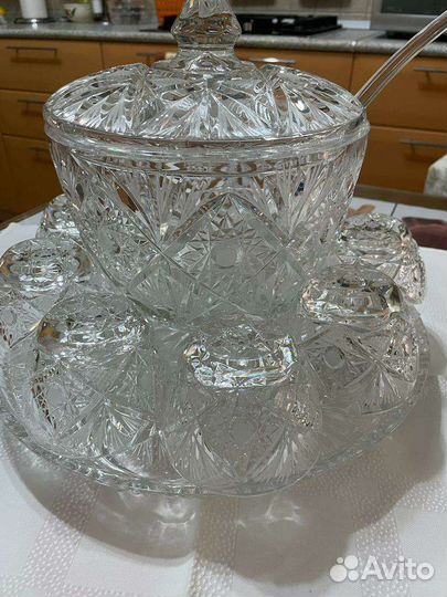 Крюшонница хрустальная