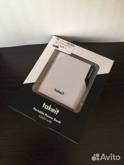 Аккумулятор Power bank Takeit, 10400 mAh, новый