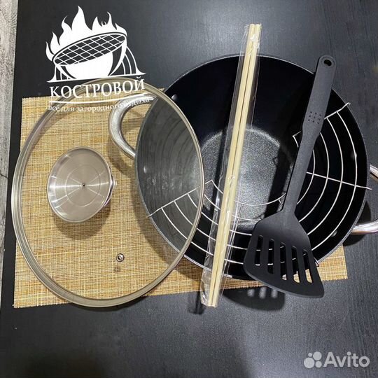 Казан чугунный 3,6 л со стеклянной крышкой