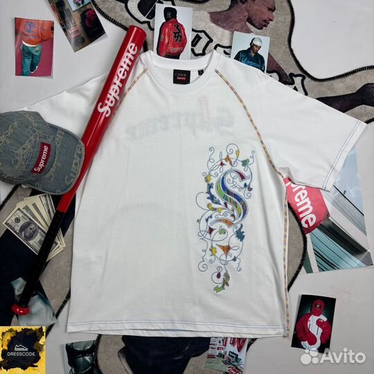 Футболка Supreme x Coogi SS24 эксклюзив