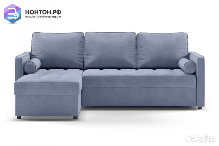 Диван угловой тик-так Модо светло-серый