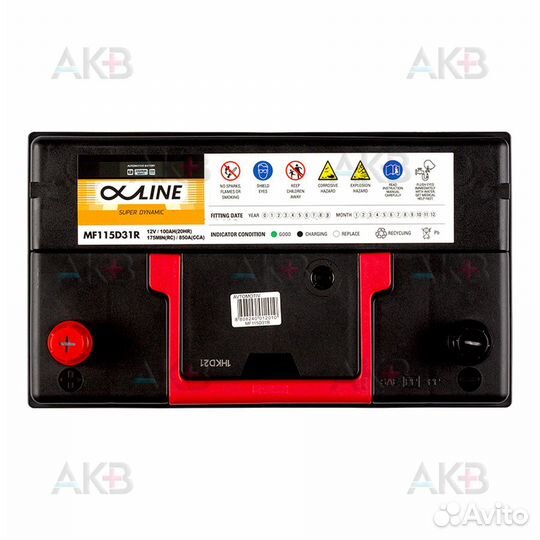 Аккумулятор автомобильный Alphaline SD 115D31R 100