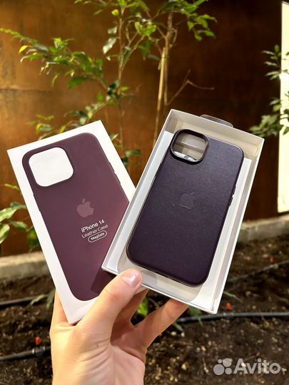 Кожаный чехол на iPhone 14 Magsafe