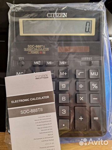 Калькулятор Citizen SDC-888T, черный бухгалтерский