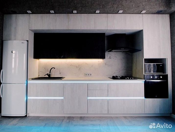 Прямой кухонный гарнитур 