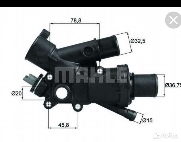 Термостат Th4383 knecht mahle