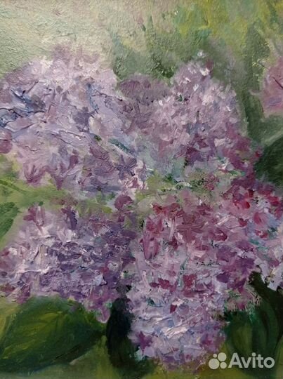 Мини-картина маслом Сирень