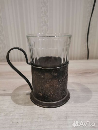 Подстаканник старинный Тройка