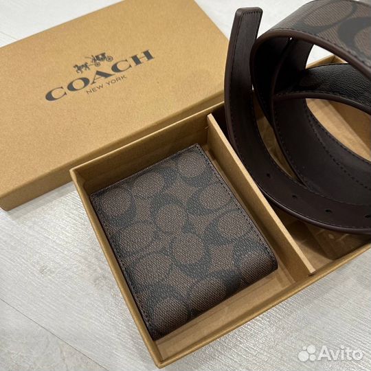 Кошелёк и ремень Coach оригинал аутлет США