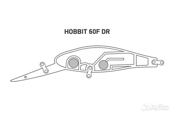 Воблер LureMax hobbit 60F DR-012 7г