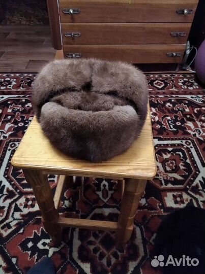 Мужская шапка 57 размера, норковая