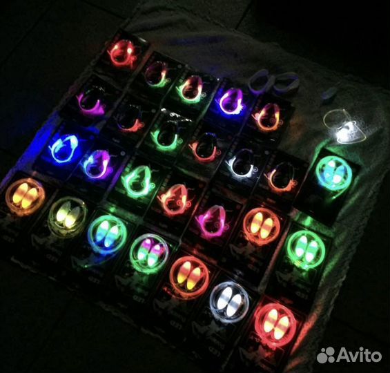 Светящиеся шнурки с LED подсветкой 80см